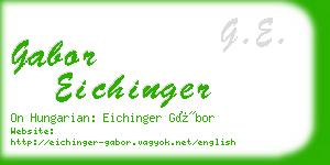 gabor eichinger business card